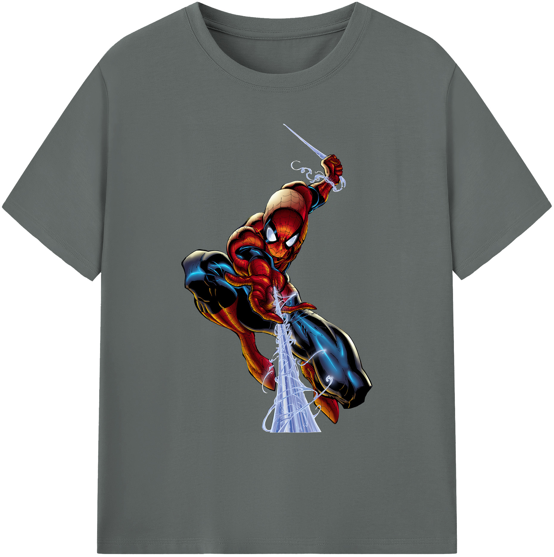 （画像用） Spider Man スパイダーマン 綿100％ メンズ半袖Tシャツ｜肌触りやわらか＆通気性